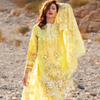 Gul Ahmed Summer 2017 - Yellow 3 PC Premium Embroidered Chiffon Dress PM-171