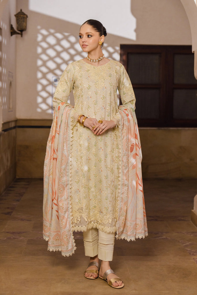 Aabyaan Shezlin Chikankari Lawn by Qalamkar – FARHINA (AS-01)