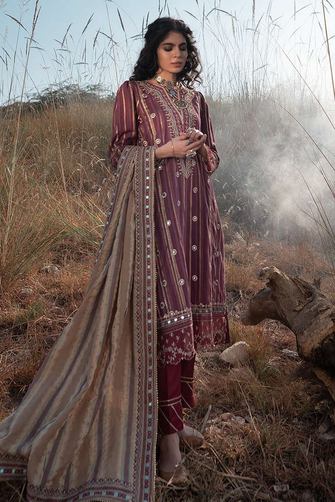 Qalamkar Luxury Winter Collection (with Shawl) 2020 – KS-10