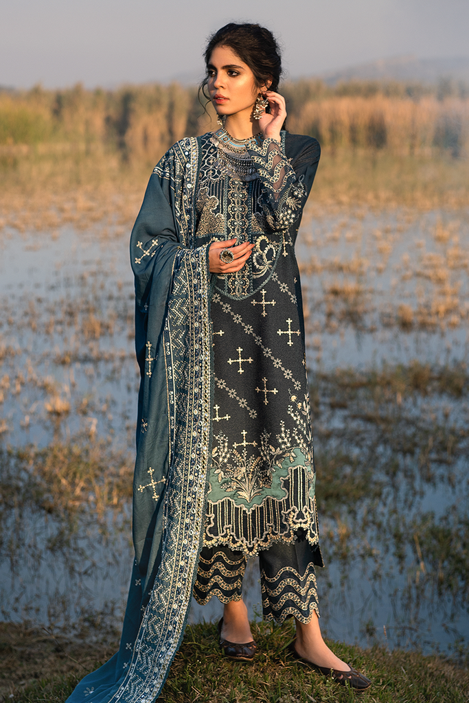 Qalamkar Luxury Winter Collection (with Shawl) 2020 – KS-12