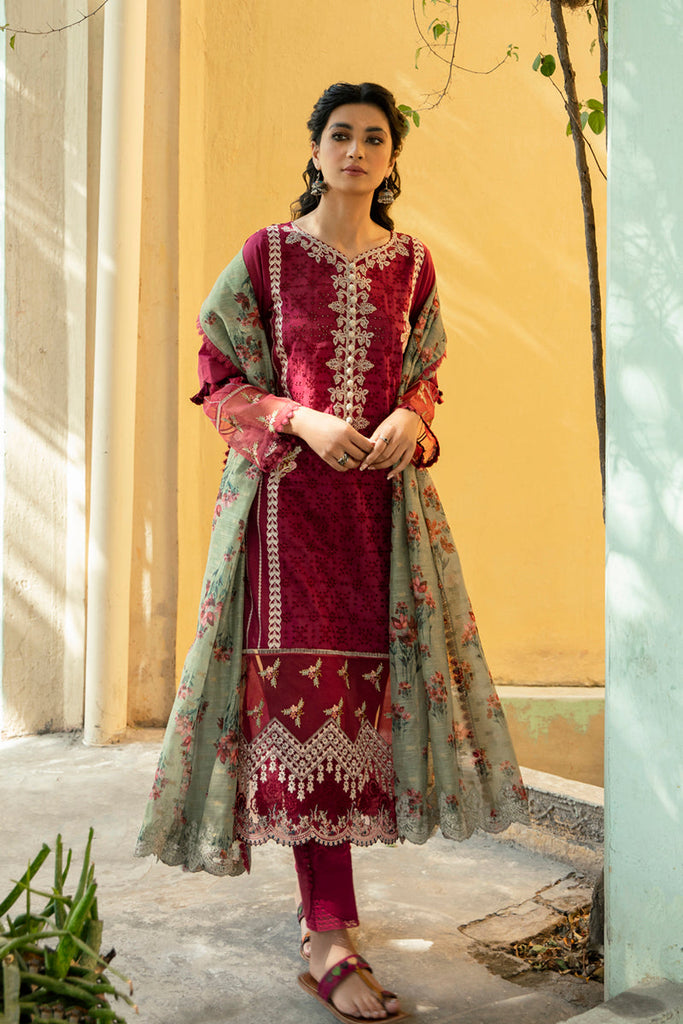 Qalamkar Qline Lawn Collection 2022 – QB-05 ANNA