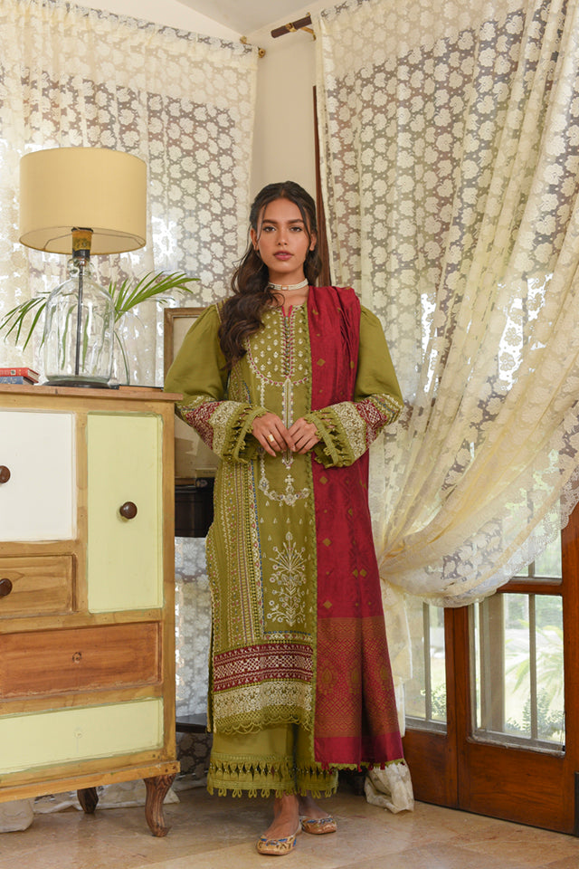 Qalamkar Qline Linen Collection – VL-14 ANJUM