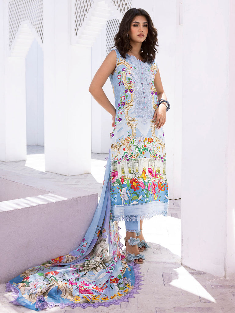 Roheenaz Leya Lawn Collection 2024 – Lagoon Lace