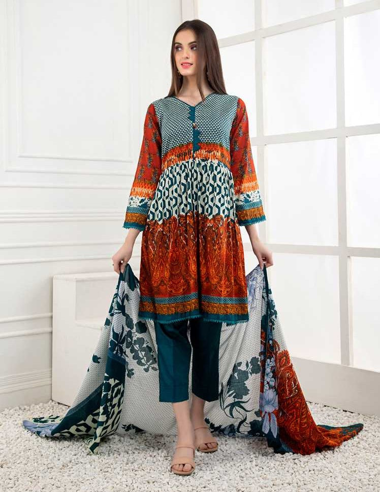 RangReza Printed Lawn Collection Vol-1 – Design 04B