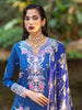 Roheenaz Dahlia Embroidered Lawn Collection – Bluebell