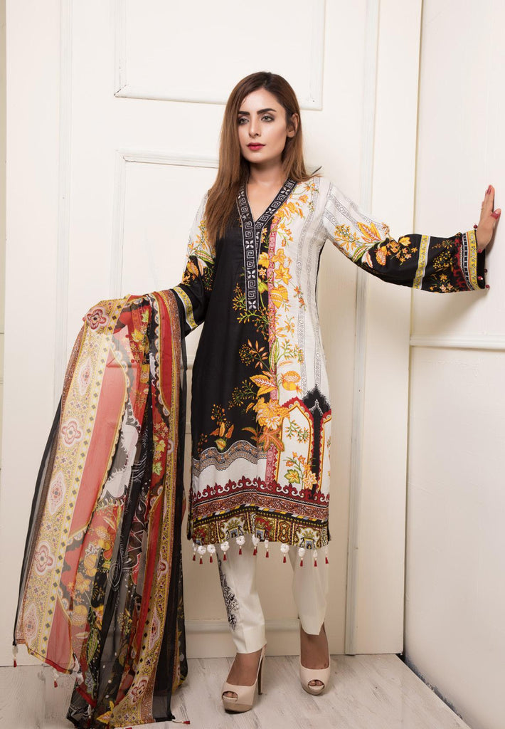 Rang Rez Designer Lawn Collection 2019 – Design 05