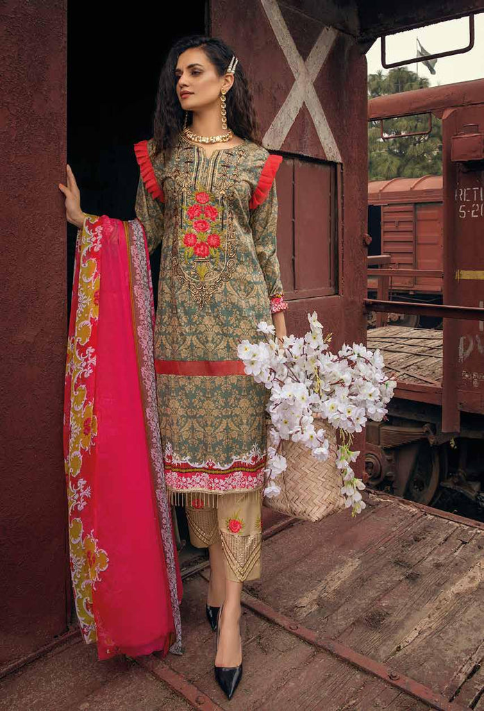 Rangrez Plus Embroidered Lawn Collection – AR-6