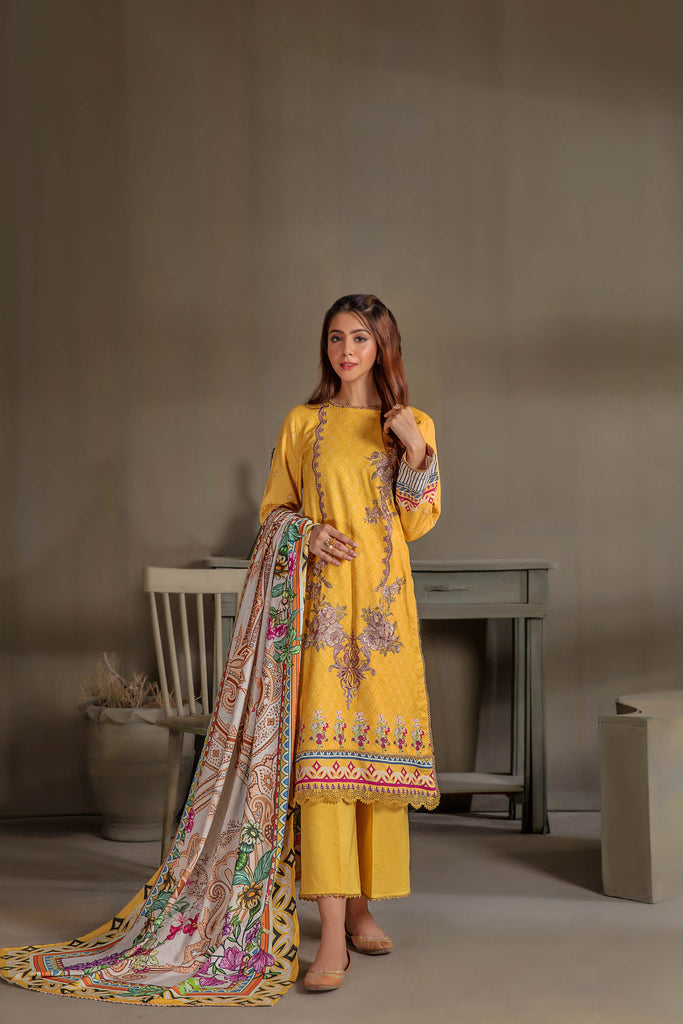 Sana & Samia by Lala Embroidered Woolen Print Collection – Symphony