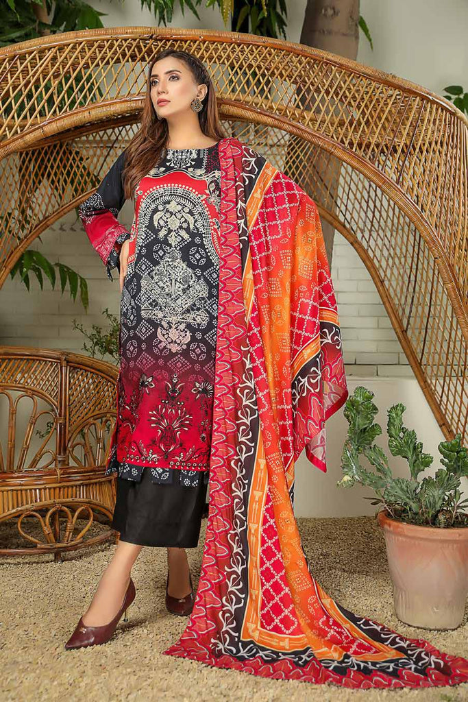 Silver Series by Riaz Arts · Embroidered Chunri Linen Collection with Linen Shawl – SS-01