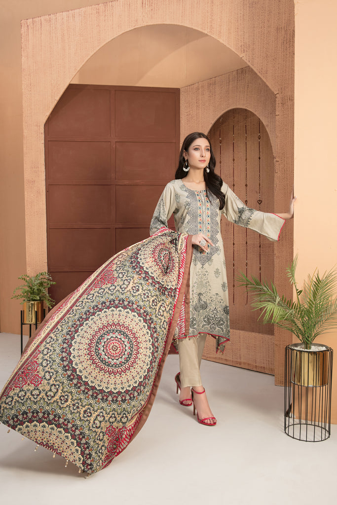 Tawakkal Moira Embroidered Linen Collection – D-7535