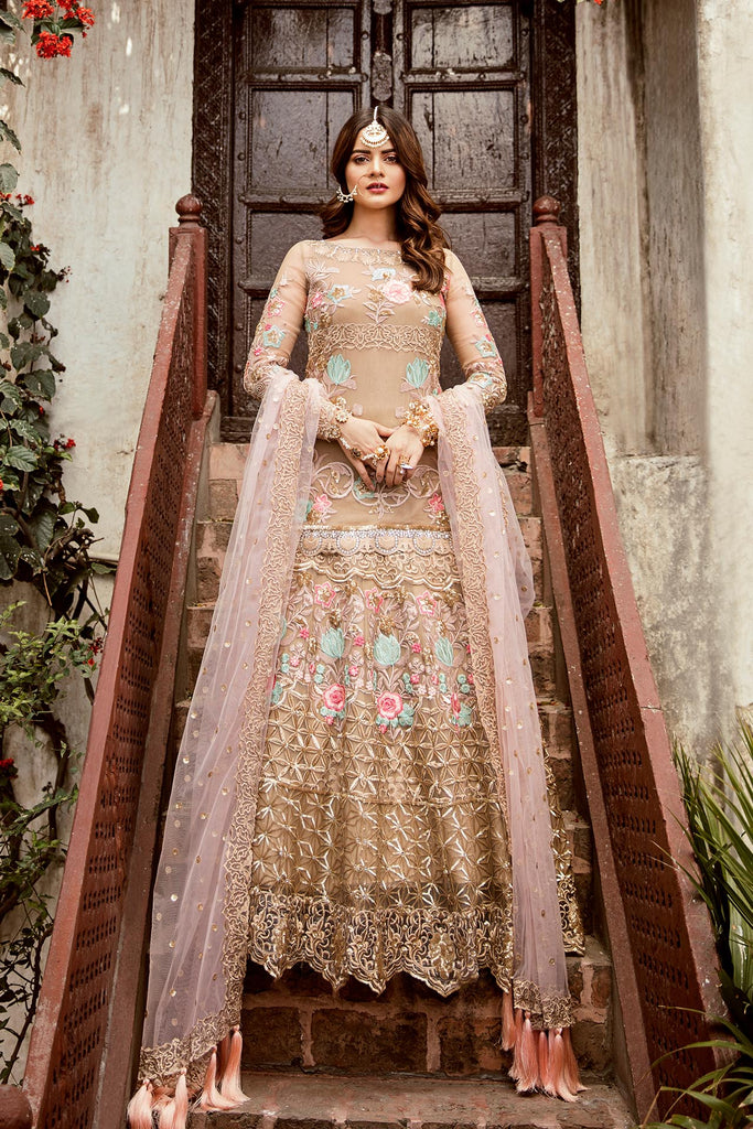 Imrozia Grandeur Ecstasy Luxury Eid Chiffon Collection 2019 – 710 The Bronze Tinge