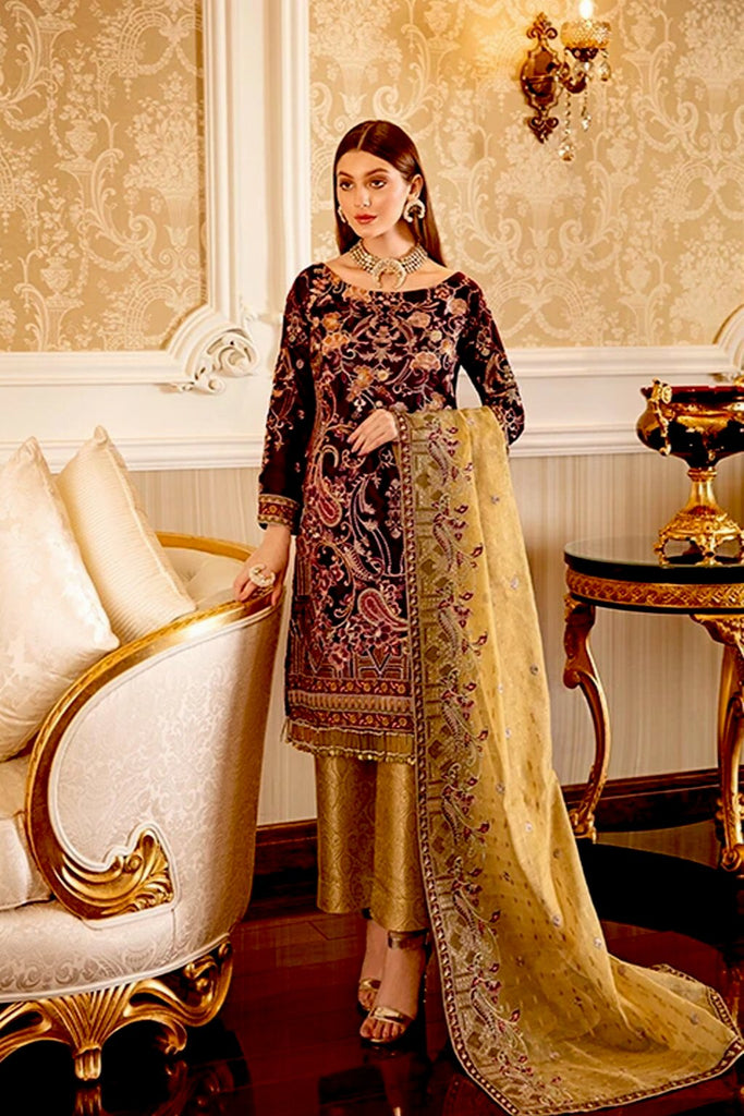 Ramsha Velvet Collection 2020 – V-103