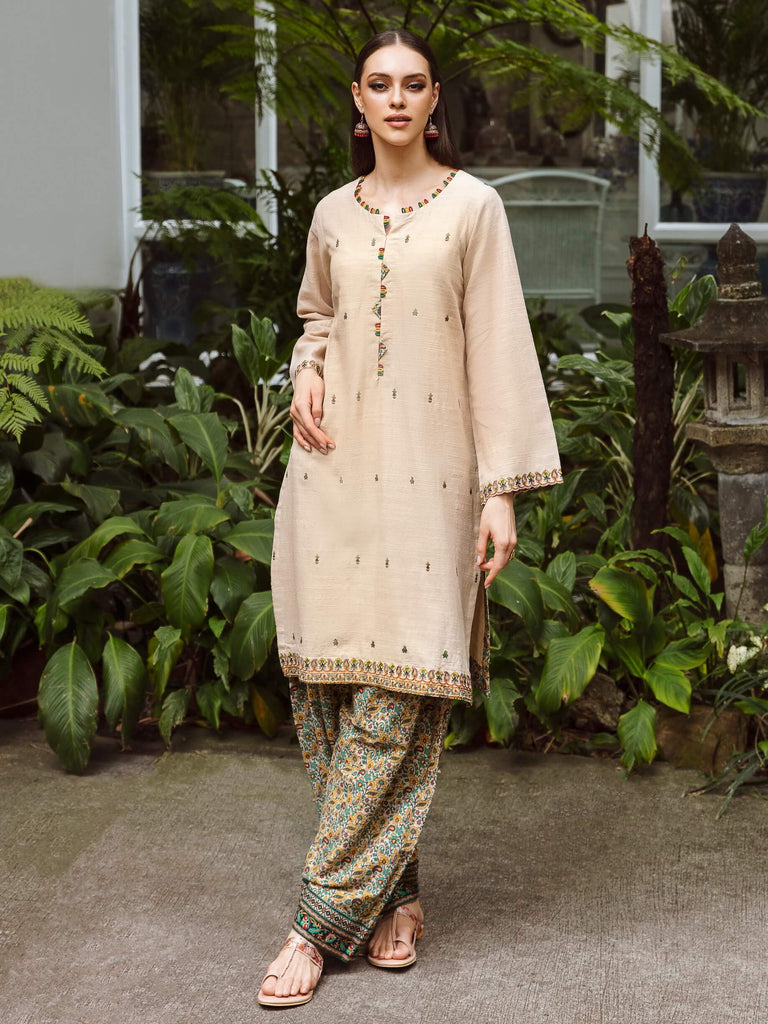 Zellbury Winter Embroidered Khaddar 2Pc Suit WUW23E20666