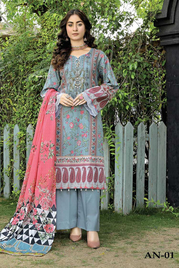 Qalamkar Aangan Prints Lawn Collection – AN 01