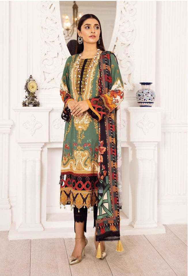 Zareen by Sapphire Embroidered Linen 2PC Collection – Teagen