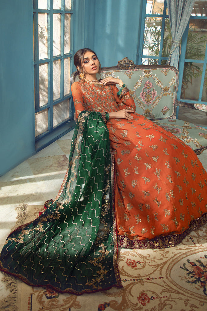 Zarif Rangrez Festive Chiffon Collection 2022 – Rust