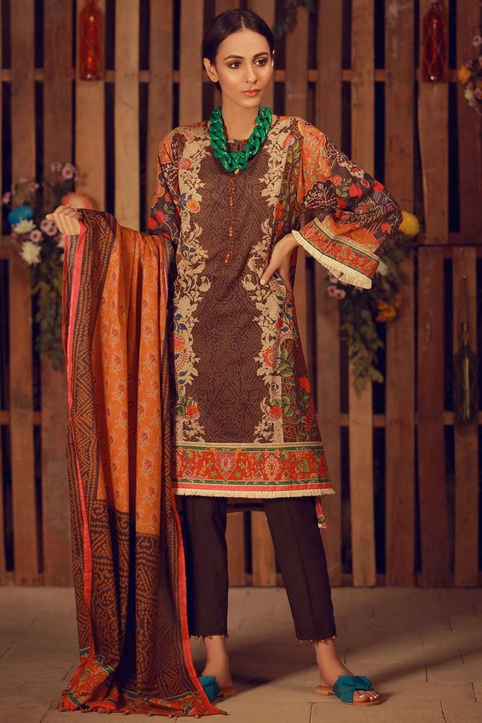 Khaadi Summer Lawn Collection 2018 Vol-2 – A18207 Brown