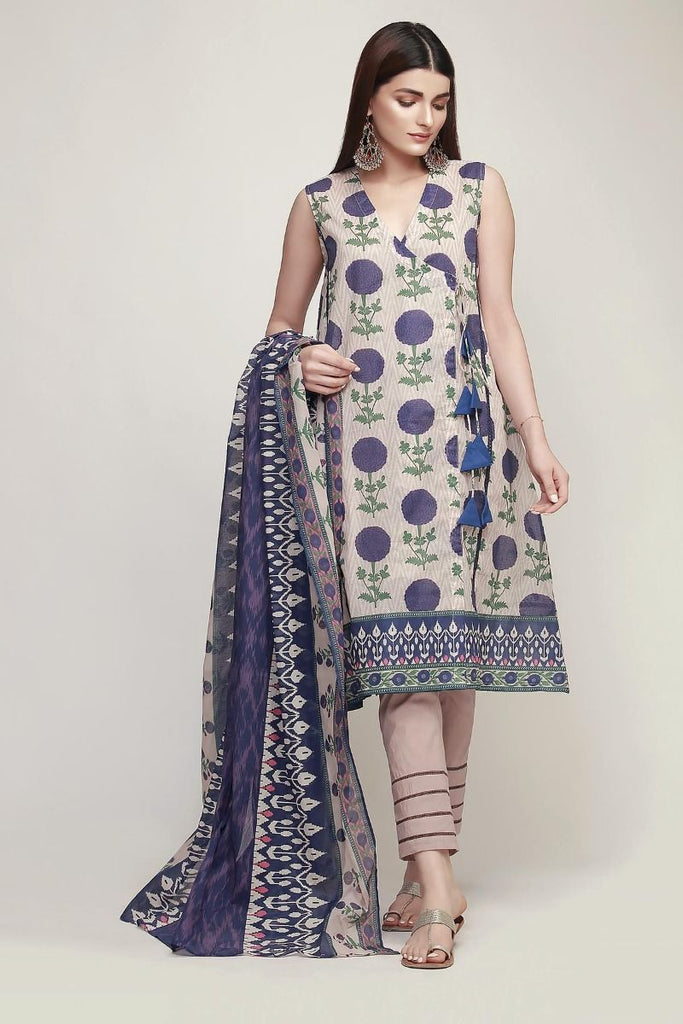 Khaadi Early Spring/Summer Lawn Collection 2019 V2 – AR19122 Purple 3Pc