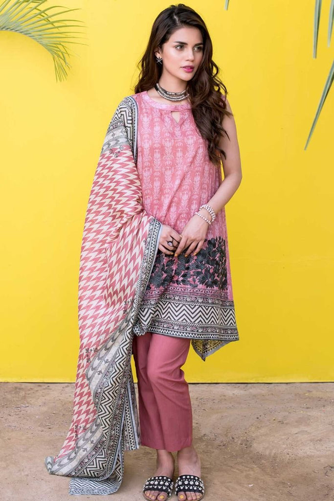 Khaadi Tropical Escape Lawn Collection 2018 – B18113 Red 3Pc