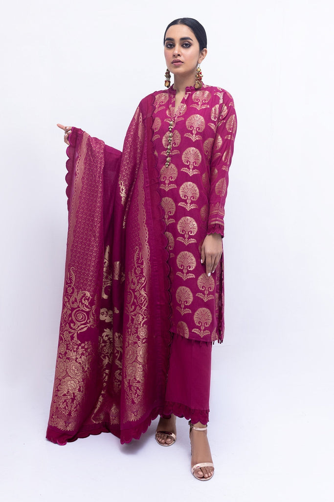 Khaadi BCO22212 Purple 3PC