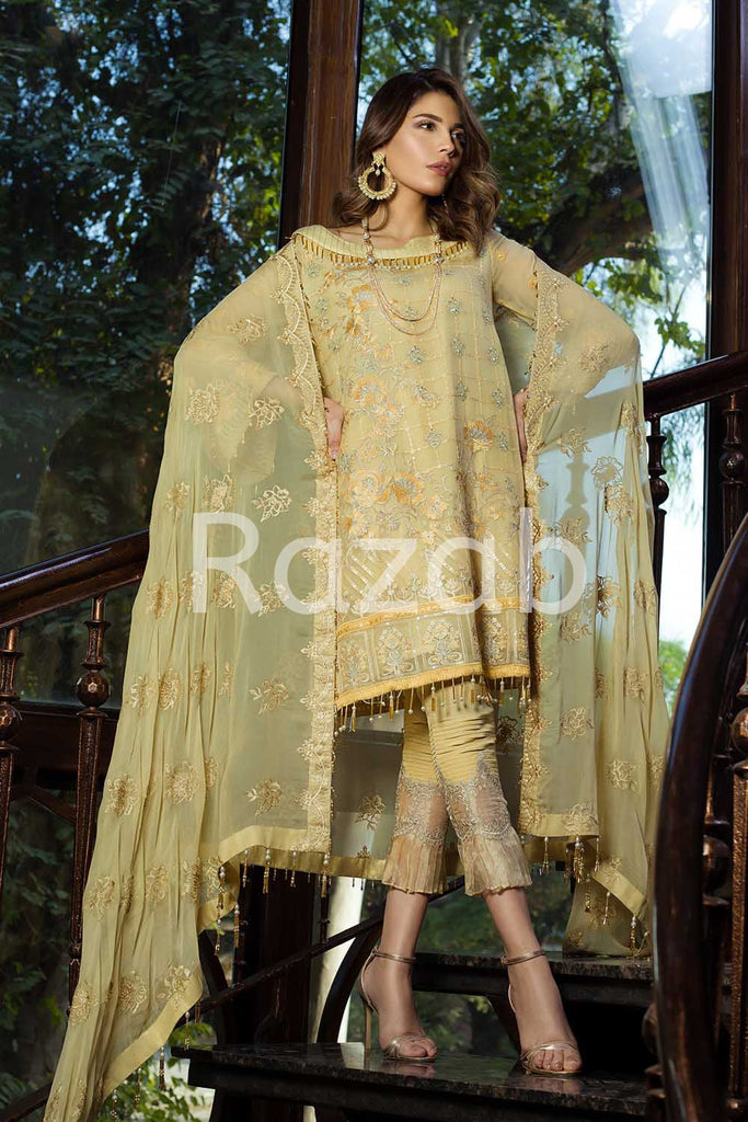 Razab Luxury Chiffon Collection 2019 – THR 1102 EMERALD GLEAN