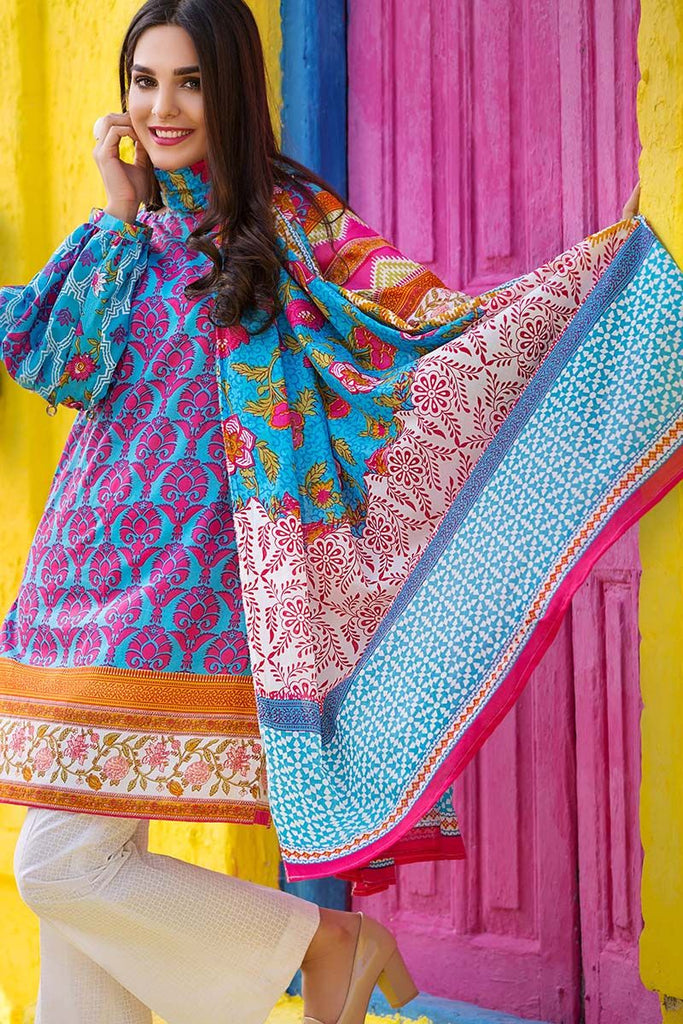 Gul Ahmed Summer Essential Collection 2018 – Blue 3 Pc Printed Lawn CL-373 A