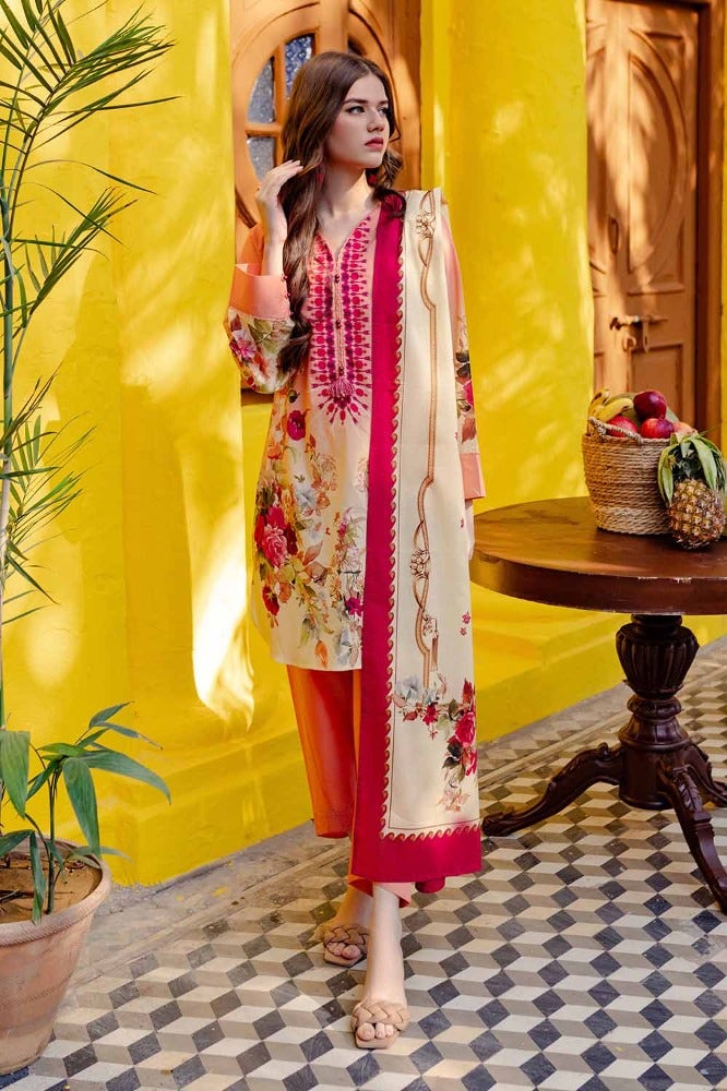 Gul Ahmed Summer Essential 2024 – 3PC Printed Lawn Suit CL-42026 A