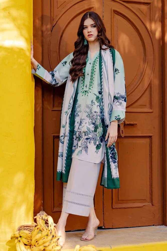 Gul Ahmed Summer Essential 2024 – 3PC Printed Lawn Suit CL-42026 B