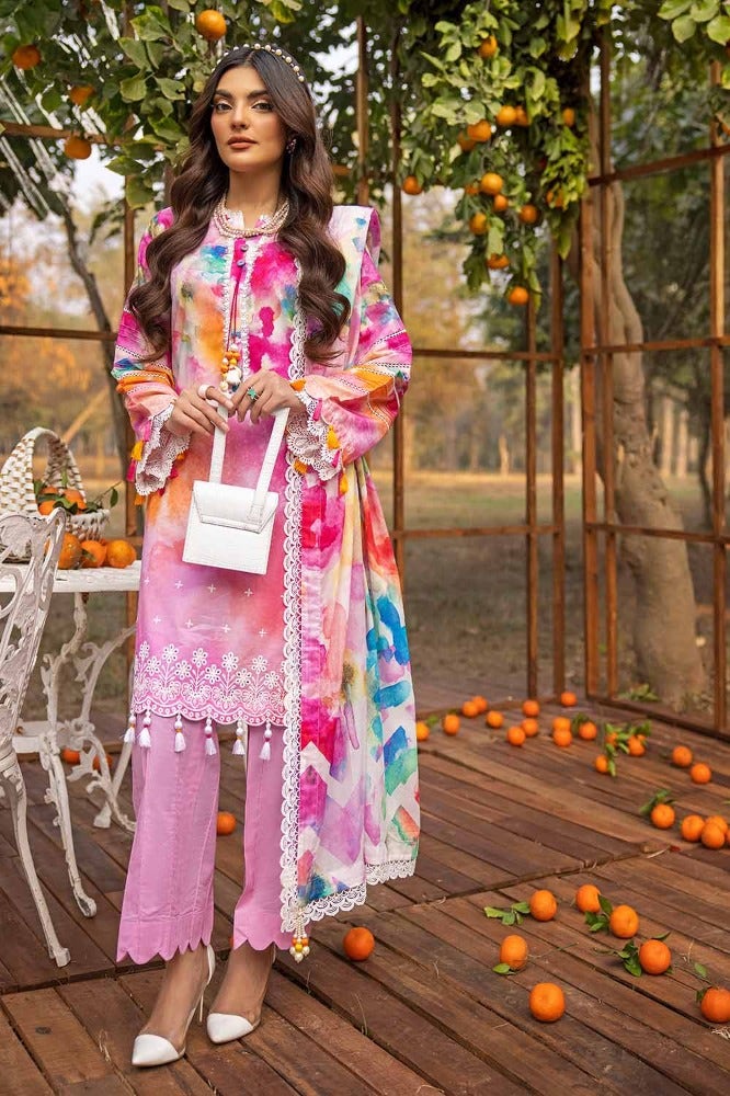 Gul Ahmed Summer Essential 2024 – 3PC Printed Embroidered Lawn Suit CL-42028