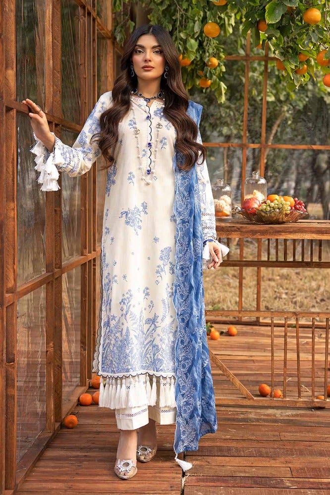 Gul Ahmed Summer Essential 2024 – 3PC Printed Embroidered Lawn Suit CL-42087