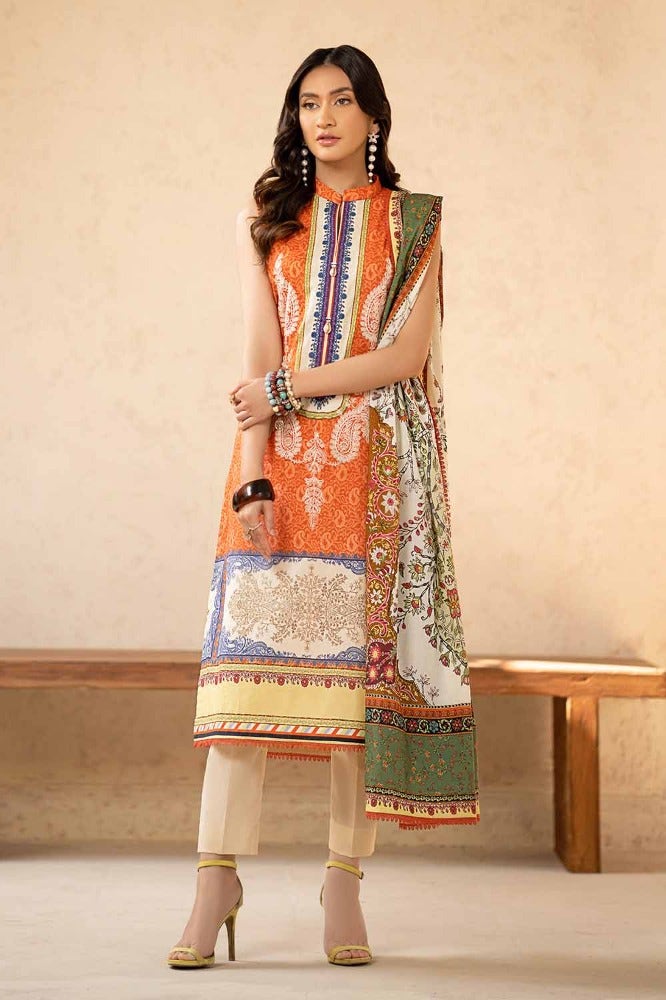 Gul Ahmed Summer Essential 2024 – 3PC Printed Embroidered Lawn Suit CL-42092