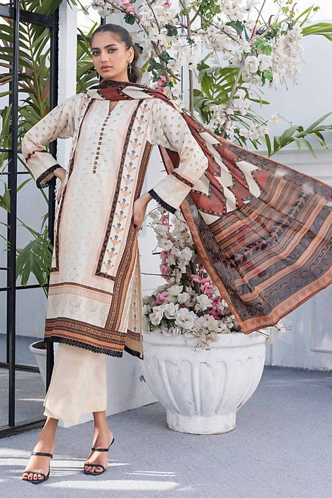 Gul Ahmed Summer Essential 2024 – 3PC Printed Lawn Suit CL-42204 B