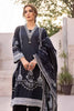 Gul Ahmed Monochrome Black & White – 3PC Unstitched Embroidered Lawn Suit with Organza Neckline B-32024