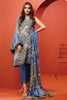 AlKaram Winter Collection – Three Piece Printed Twill Suit With Printed Twill Viscose Dupatta – FW-12.1-20-Blue