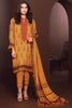 AlKaram Winter Collection – Three Piece Embroidered Twill Suit With Printed Twill Viscose Dupatta – FW-13.1-20-Mustard