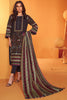 AlKaram Winter Collection – Three Piece Printed Khaddar Suit With Printed Khaddar Dupatta – FW-39.1-20-Black