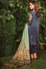 AlKaram Winter Collection – Three Piece Embroidered Khaddar Suit With Printed Khaddar Dupatta – FW-41-20-Blue