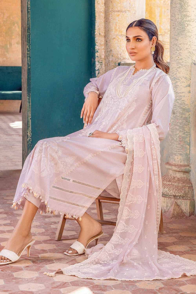 Gul Ahmed Summer 2023 - Premium Collection – 3PC Embroidered Chiffon Dupatta Lawn Suit PM-32041