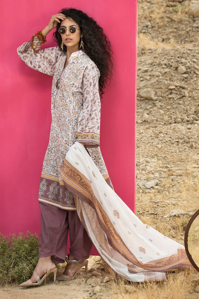 Gul Ahmed Summer 2020 – Basic Collection – 3PC Unstitched Lawn Suit CL-703 B