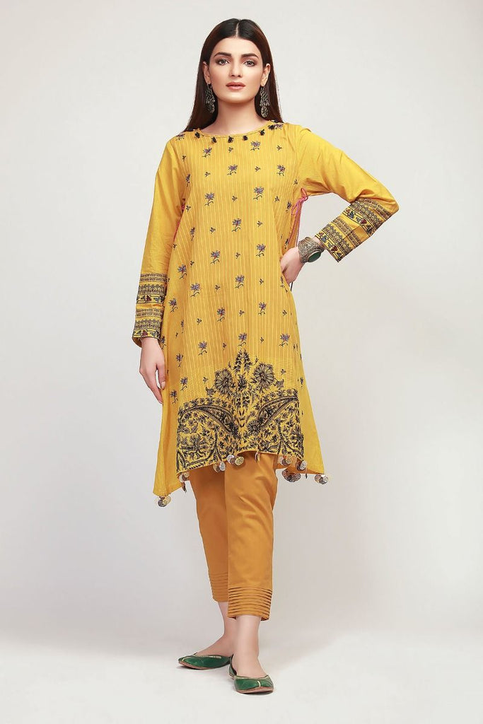 Khaadi Early Spring/Summer Lawn Collection 2019 V2 – HLI19101 Mustard 2Pc