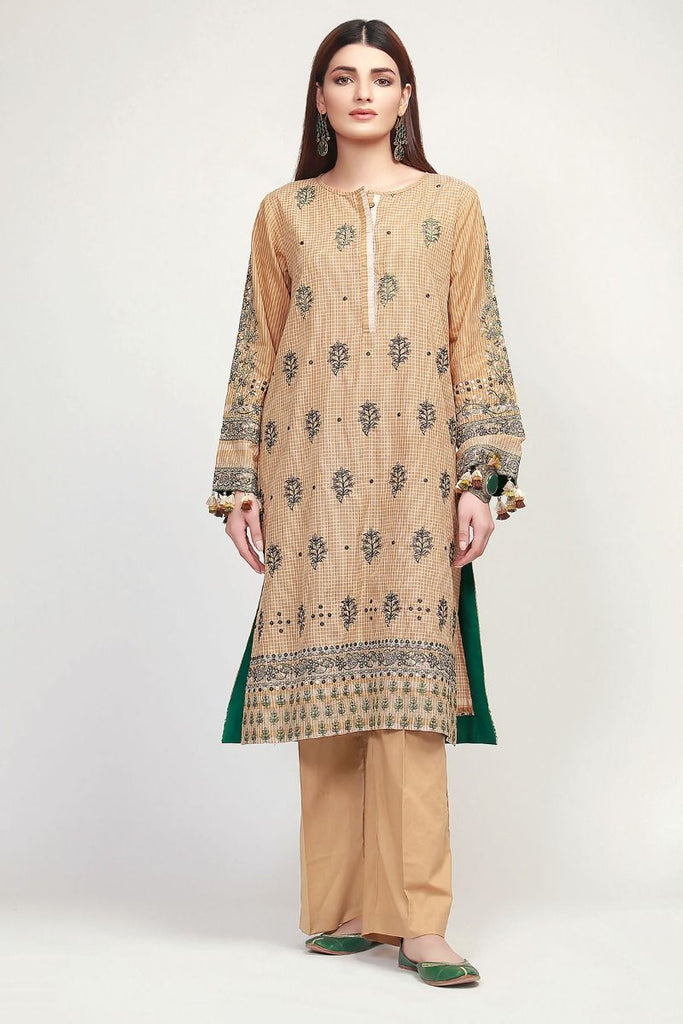 Khaadi Early Spring/Summer Lawn Collection 2019 V2 – HLI19102 Beige 2Pc