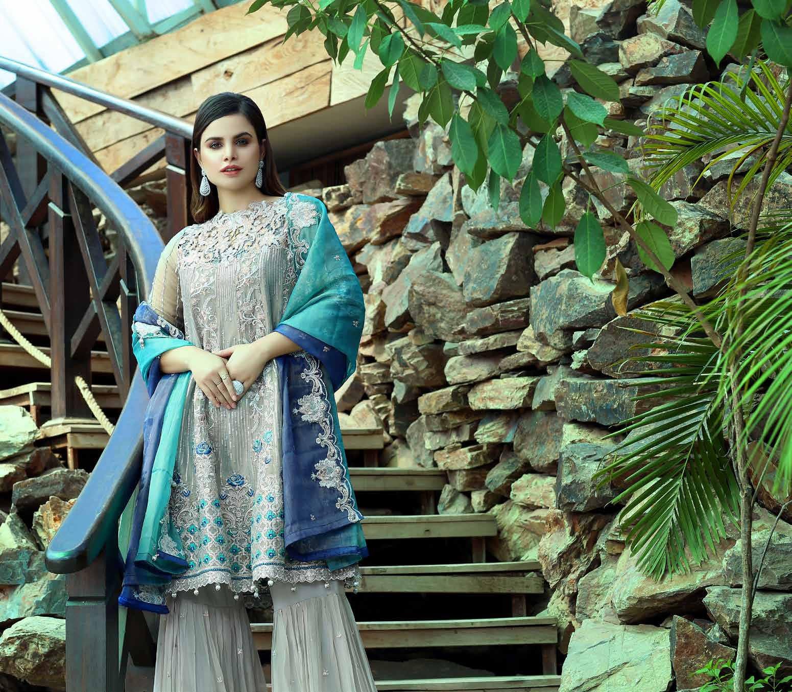 Eshaal Luxury Embroidered Festive Eid Chiffon Collection by Emaan Adee ...