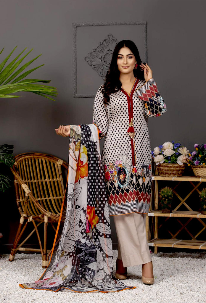 Orchid Printed Lawn Collection with Silk Dupatta Vol-5 – D04