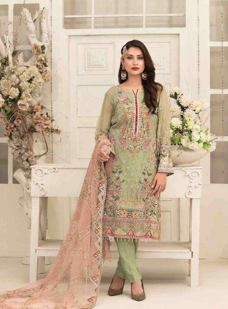 Tasavvur Semi-Stitched Chiffon Collection by Tawakkal – D-1736