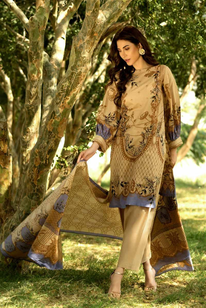 Gul Ahmed Malmal Collection Vol-2 2019 – Brown CL-540 B