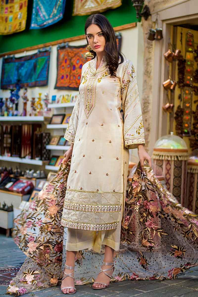 Gul Ahmed Festive Luxury Collection 2019 – Off White FE-256