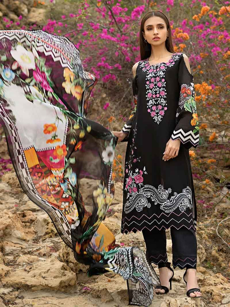 Gul Ahmed Malmal Collection Vol-2 2019 – Black SSM-24