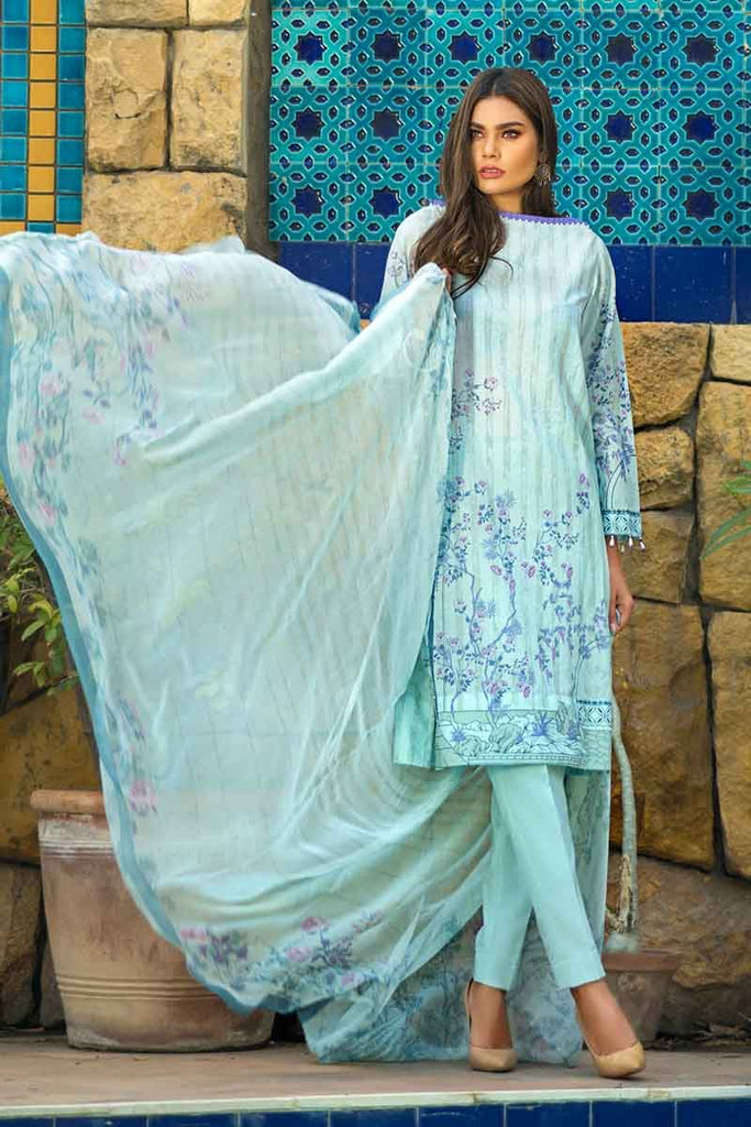 Gul Ahmed Malmal Collection 2019 – 3 PC Lawn Suit BM-123