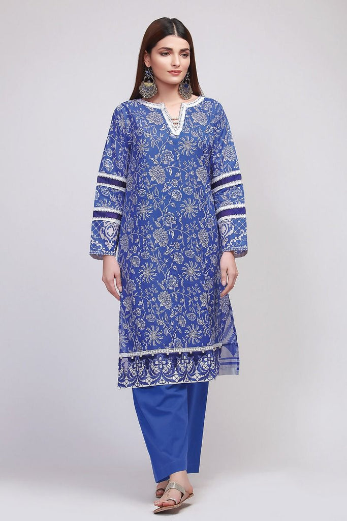 Khaadi The Tale of Spring Lawn Collection 2019 – IR19113 Blue 2Pc