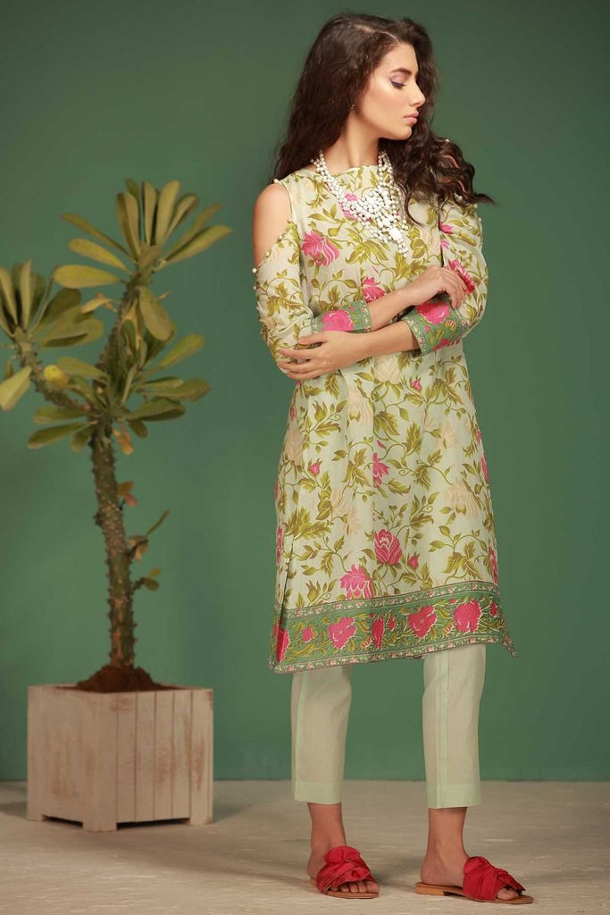 Khaadi Tropical Escape Lawn Collection 2018 – J18104 Blue 2Pc